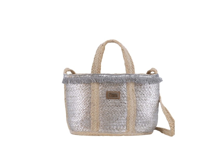 Bolso grande de yute de mano MARLENE                                      